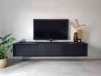 Zwart eiken TV-meubel | Hotel-chique - MAATWERK, Ophalen, 150 tot 200 cm, Eikenhout, Nieuw