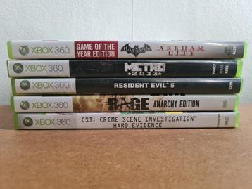 5 Xbox 360 Games beschikbaar voor biedingen
