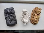 3 oude retro kerstgroep beelden kindje Jezus in kribbe., Diversen, Ophalen of Verzenden