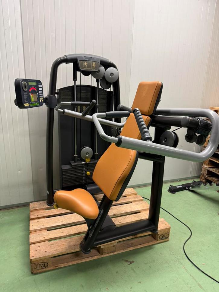 Technogym shoulderpress/shoulder press Selection inc display, Sport en Fitness, Fitnessmaterialen, Gebruikt, Overige typen, Ophalen of Verzenden