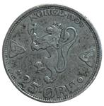 Noorwegen, 1909, zeldzaam, Ophalen of Verzenden, Overige landen, Losse munt, Zilver