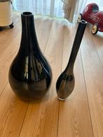 Zwarte vazen set, Ophalen, Zwart, Minder dan 50 cm, Glas