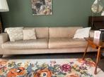 Crème leren bank, 250 tot 300 cm, Gebruikt, Minder dan 75 cm, Driepersoons