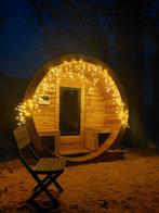 Complete Lig Sauna | Barrel Sauna | incl. Scherm | 6 pers., Ophalen, Zo goed als nieuw, Fins of Traditioneel, Complete sauna