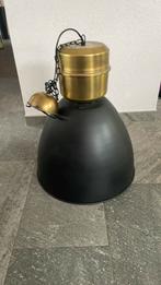 Industriële Hanglamp Zwart/Goud, Ophalen, Gebruikt, Metaal, 50 tot 75 cm