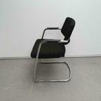 1x Vergaderstoel Markant stoel sledeframe slede zwarte stof, Ophalen, Gebruikt, Zwart, Stof