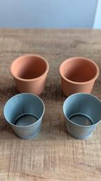 4 IKEA Bloempotten - Verschillende Materialen, Tuin en Terras, Gebruikt, Rond, Ophalen of Verzenden, Balkon