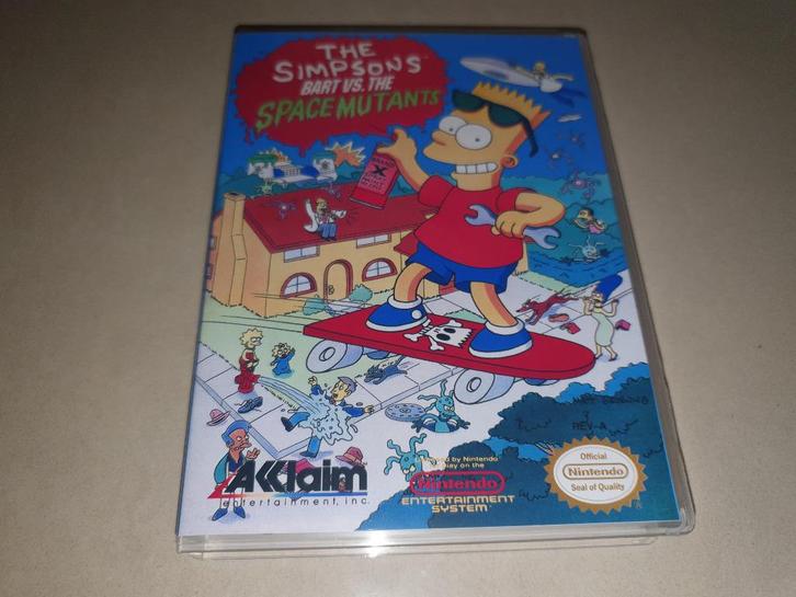 The Simpsons Bart vs The Space Mutants NES Game Case, Spelcomputers en Games, Games | Nintendo NES, Zo goed als nieuw, Verzenden