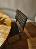 6 Eetkamerstoelen - Industrieel Design, Ophalen, Gebruikt, Zwart, Metaal