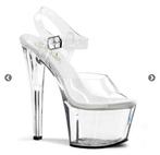 Pleaser - SKY308 Sandaal met enkelband, Kleding | Dames, Wit, Ophalen of Verzenden, Schoenen met hoge hakken, Gedragen