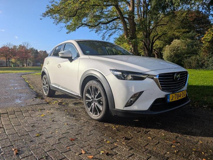 Mazda CX-3 2.0 Skyactiv-G 120 Sport - Crystal White Pearl, Auto's, Mazda, Particulier, CX-3, Achteruitrijcamera, Adaptieve lichten