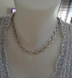 zilveren set ketting + armband [1039], Sieraden, Tassen en Uiterlijk, Kettingen, Verzenden, Zo goed als nieuw, Zilver, Zilver