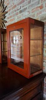 Oud houten vitrinekastje - display kastje - oude vitrine, Antiek en Kunst, Antiek | Meubels | Kasten, Ophalen