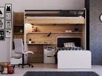 New Options hoekstapelbed met bureau - 90x200 - Eiken/beige