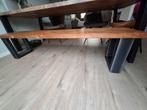 Houten Eettafel Bank - Robuust Design, Ophalen of Verzenden, Gebruikt