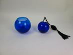 kobalt blauwe parfumfles met verstuiver, Antiek en Kunst, Antiek | Glas en Kristal, Ophalen of Verzenden