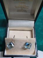 Oorbellen swarovski blauwe kristal zilver no606, Sieraden, Tassen en Uiterlijk, Overige Accessoires, Ophalen of Verzenden