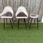 Velvet barkrukken zitmaxx - grey - 1,5 jaar oud, Huis en Inrichting, Barkrukken, Ophalen, Zo goed als nieuw