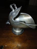 vintage verzilverde suikerpothelmvorm met schep, Antiek en Kunst, Antiek | Goud en Zilver, Ophalen of Verzenden, Zilver