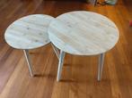 Set Ronde Bamboe Bijzettafels, Minder dan 45 cm, Minder dan 55 cm, Gebruikt, Rond