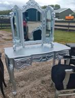 Zilveren Kaptafel met Stoel & Nachtkastjes, Huis en Inrichting, Tafels | Kaptafels, Ophalen, Barok, 100 tot 150 cm, 100 tot 150 cm