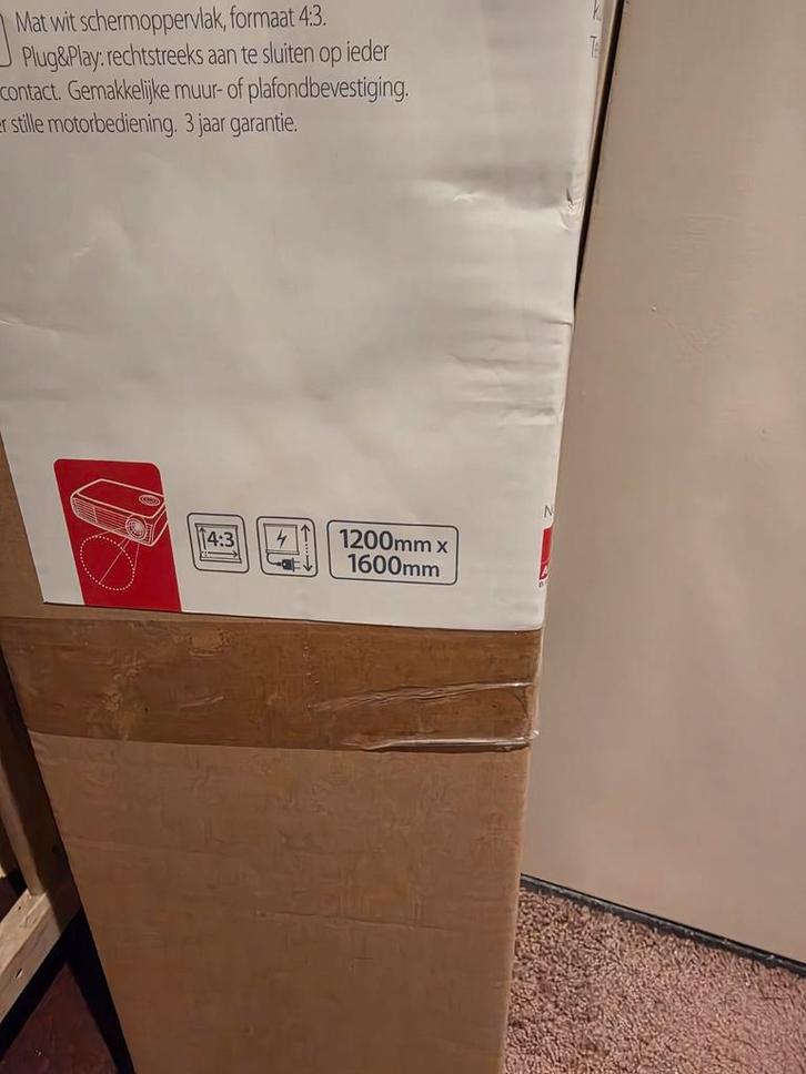 Nobo Projectiescherm - Nieuw in doos, Audio, Tv en Foto, Projectieschermen, Nieuw, Elektrisch, Ophalen