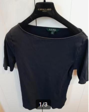 Donkerblauw basis shirt korte mouw Ralph Lauren maat s beschikbaar voor biedingen