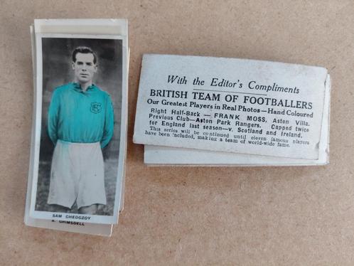 British Team of Footballers complete set 11 foto cards 1922, Verzamelen, Sportartikelen en Voetbal, Gebruikt, Poster, Plaatje of Sticker