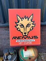 REMUS uitlaten oud reclamebord, Verzamelen, Merken en Reclamevoorwerpen, Reclamebord, Gebruikt, ., Ophalen of Verzenden
