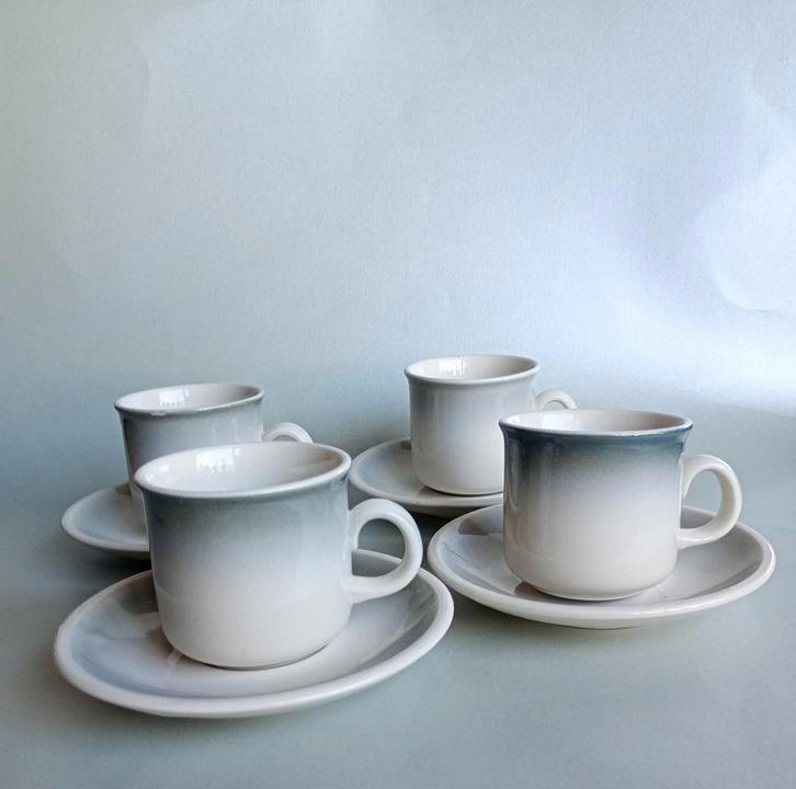 Vintage Colditz Kopjes en Schotels - Set van 4, Huis en Inrichting, Keuken | Servies, Gebruikt, Kop(pen) en/of Schotel(s), Overige stijlen