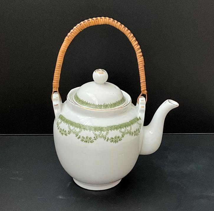 Mooie antieke chocoladekan van Mosa Maastricht deco 494, Antiek en Kunst, Antiek | Servies los, Ophalen