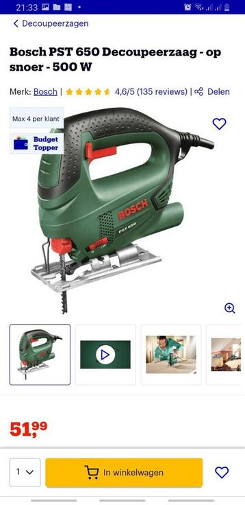 Nieuw Bosch PST 650 Decoupeerzaag - op snoer - 500 W 