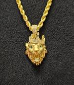 💎💎Leeuw kroon Hanger goud 14k💎💎, Overige voorstellingen, Nieuw, Ophalen of Verzenden, Goud