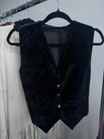 Vintage zwarte suede look gilet vest, Vintage, Vintage, Ophalen of Verzenden, Zo goed als nieuw