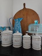 Oude franse emaille voorraadbussen, Ophalen of Verzenden