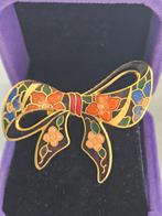 Cloisonné Strik Broche - 5x5cm, Ophalen of Verzenden, Overige materialen