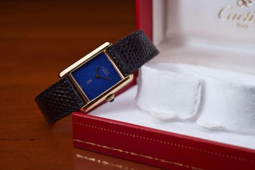 Full set - Cartier Tank Must Vermeil - 1986, Sieraden, Tassen en Uiterlijk, Horloges | Dames, Zo goed als nieuw, Polshorloge, Overige merken