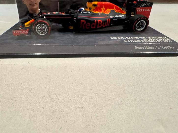 Max Verstappen RB12 1:43 Duitsland GP 2016, Hobby en Vrije tijd, Modelauto's | 1:43, Zo goed als nieuw, Auto, MiniChamps, Ophalen of Verzenden