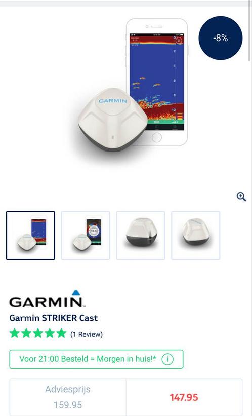 Garmin STRIKER Cast Fishfinder ZGAN, Watersport en Boten, Hengelsport | Roofvissen, Zo goed als nieuw, Ophalen of Verzenden