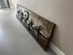 3D metalen schilderij 'Rotating Propeller' 50x180cm, Antiek en Kunst, Ophalen of Verzenden