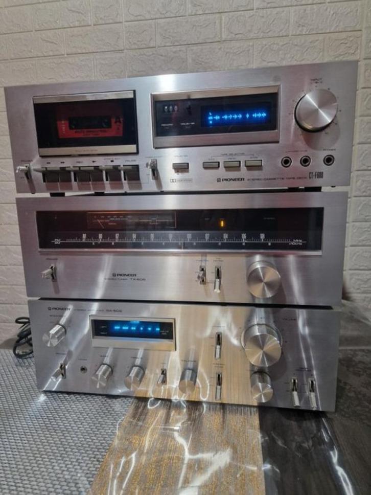 Pioneer SA-608 TX-608 CT-F600 Blue Line Vintage Set, Audio, Tv en Foto, Versterkers en Receivers, Zo goed als nieuw, Stereo, Minder dan 60 watt