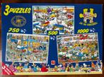 Van Haasteren - 3 puzzels in doos, Ophalen, 500 t/m 1500 stukjes, Gebruikt, Legpuzzel