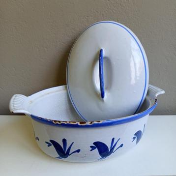 Zweedse Brocante Braadpan Emaille HUSQVARNA Bluebird Vintage beschikbaar voor biedingen