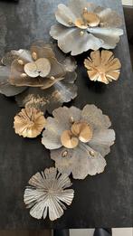 Metalen Bloemen Wanddecoratie Set, Ophalen of Verzenden, Zo goed als nieuw