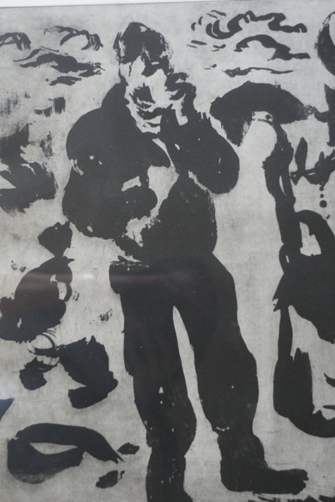 Stijn Peeters - Man met hand onder kin - ets, Antiek en Kunst, Kunst | Etsen en Gravures, Ophalen