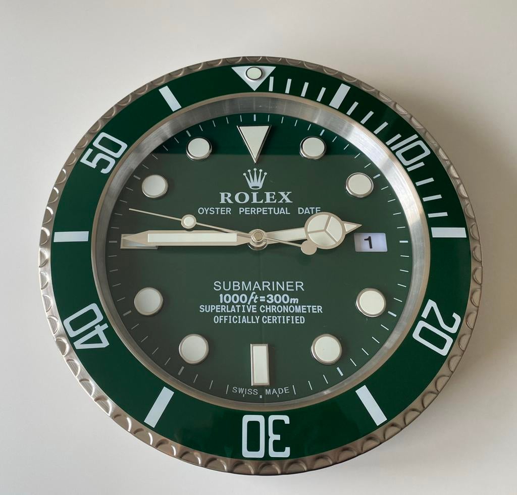 Rolex Submariner Hulk - Wandklok - Nieuw!, Ophalen of Verzenden, Nieuw, Analoog, Wandklok
