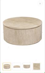 Travertin Carrara  salontafel, 50 tot 100 cm, Rond, Ophalen of Verzenden, Zo goed als nieuw
