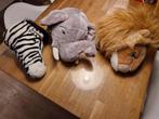 Dierenkoppen voor aan de muur - Leeuw, Olifant, Zebra, Kinderen en Baby's, Speelgoed | Knuffels en Pluche, Ophalen of Verzenden