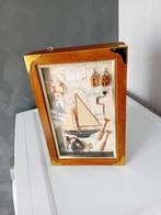 Mooi houten sleutelkastje met glas ervoor, Antiek en Kunst, Antiek | Spiegels, Minder dan 100 cm, Minder dan 50 cm, Ophalen of Verzenden