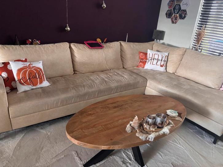 Bank Lise Haco 3zits - ottomaan Groot., Huis en Inrichting, Banken | Bankstellen, Gebruikt, Hoekbank, Vierpersoons of meer, 250 tot 300 cm